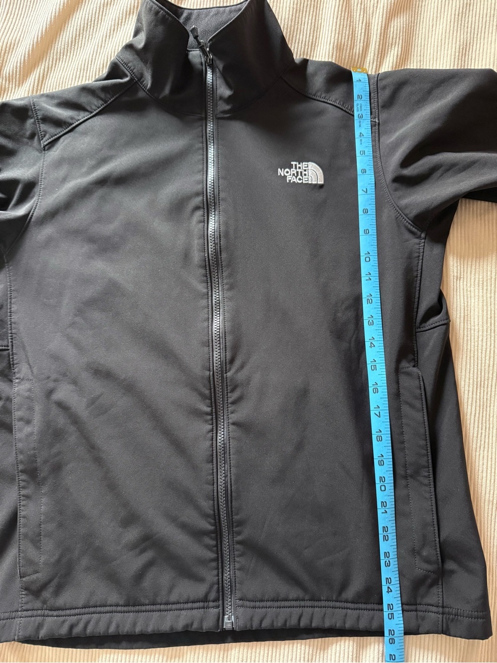 The North Face Full Zip Soft Shell Jacket Black Fleece Lined Men’s Medium - Picture 14 of 15